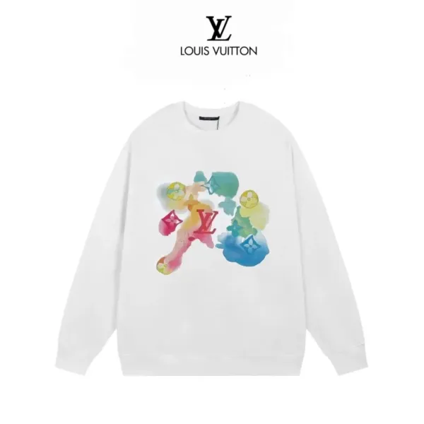 Louis Vuitton Pumpkin Print Crewneck Sweatshirt White - 16