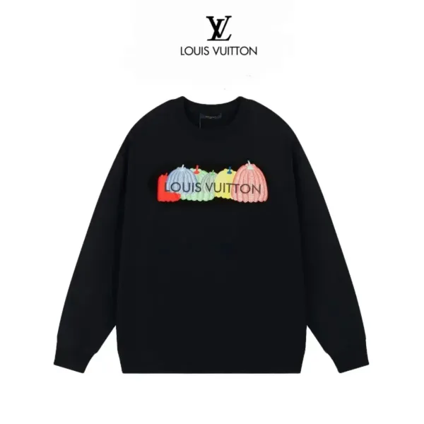 Louis Vuitton Pumpkin Print Crewneck Sweatshirt White - 14