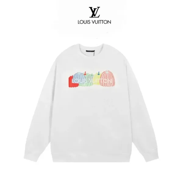 Louis Vuitton Pumpkin Print Crewneck Sweatshirt White - 15