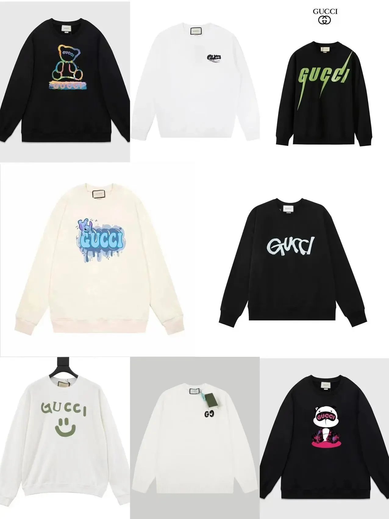 Gucci Logo Print Sweatshirts