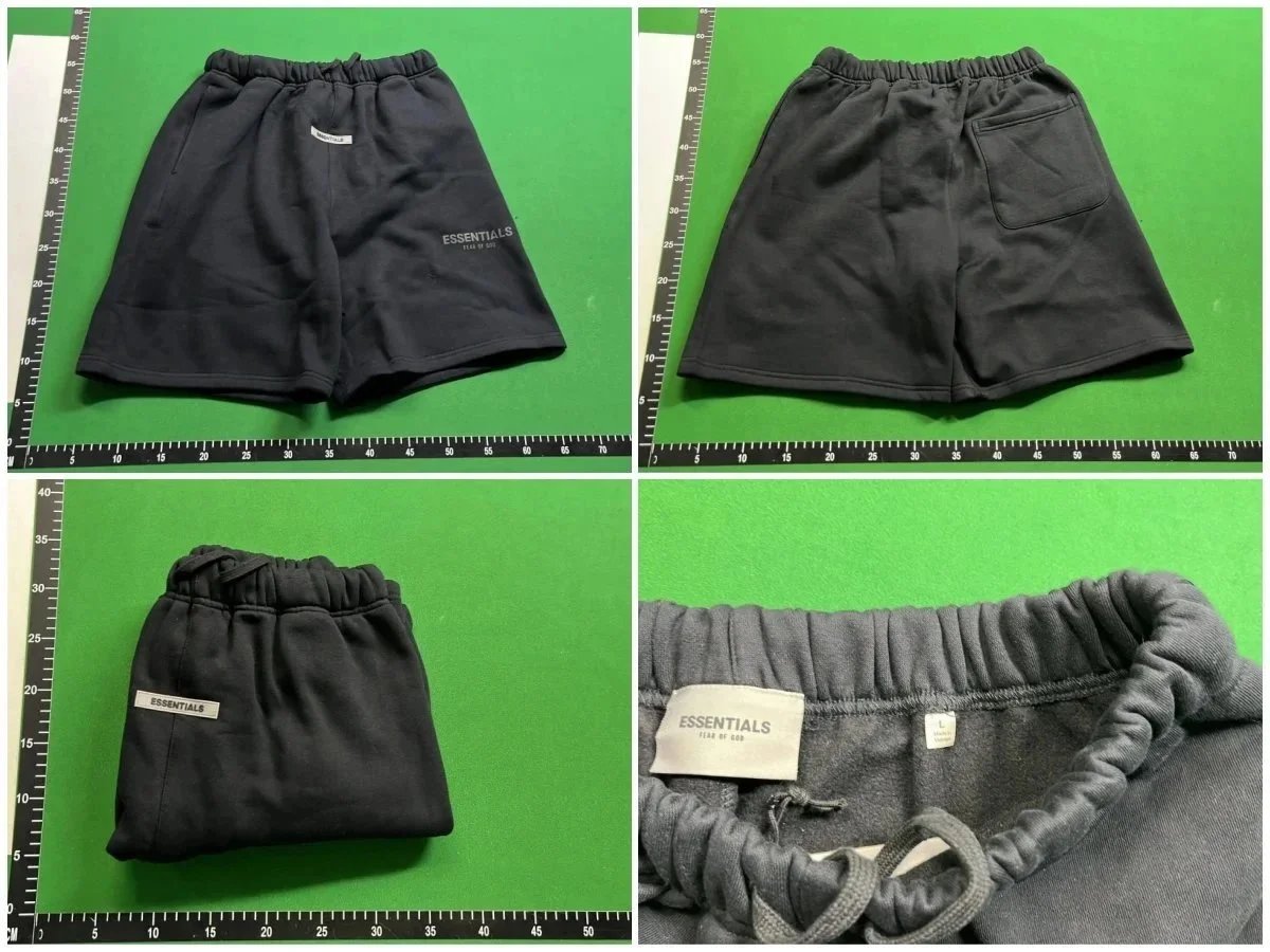 Fear of God Essentials Logo-Print Heather Gray Sweat Shorts - 6