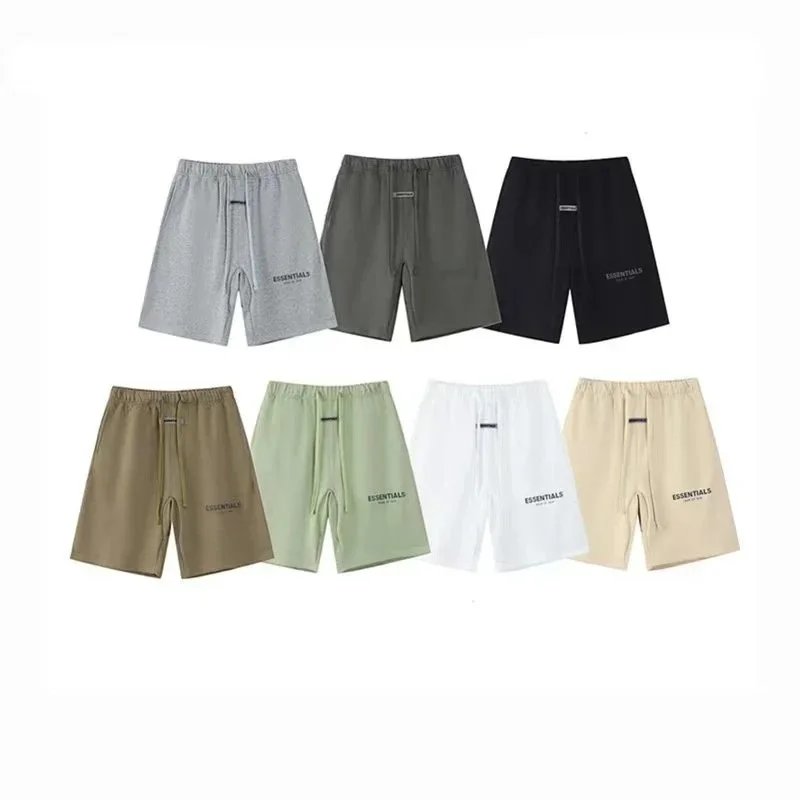 Fear of God Essentials Logo-Print Heather Gray Sweat Shorts - 2