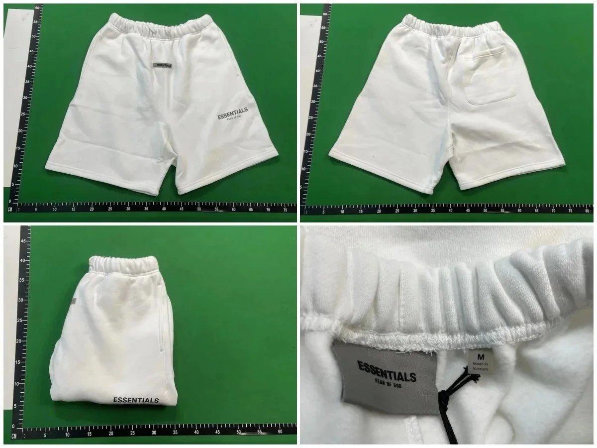 Fear of God Essentials Logo-Print Heather Gray Sweat Shorts - 7