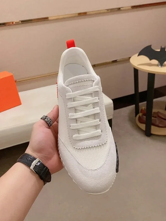 Unbranded Sneakers Lace-Up Knit with Ribbed Sole and Heel Detail product detail image 5