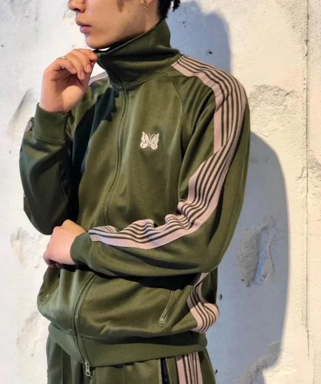 Needles Jackets Butterfly Embroidered Striped Track Jacket product detail image 3