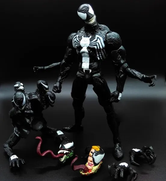 Design Marvel Venom Action Figure Set Black White Electronics - 1
