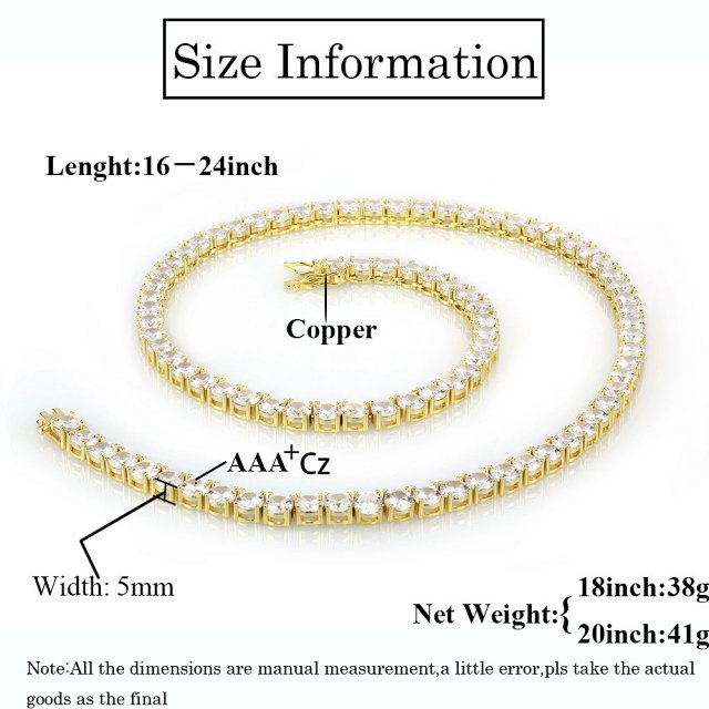Tennis chain Necklace: seller detail photo 1