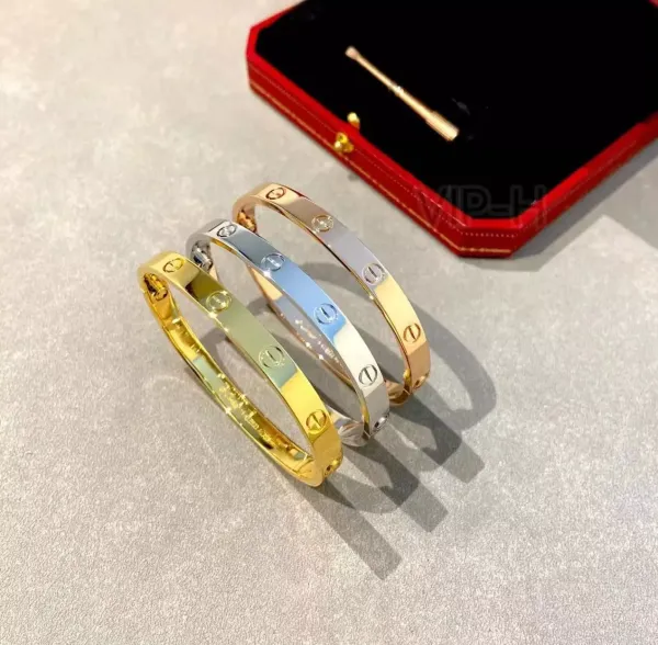 Cartier Love Bracelet Rose Gold with Diamonds Bracelet Jewelry - 7