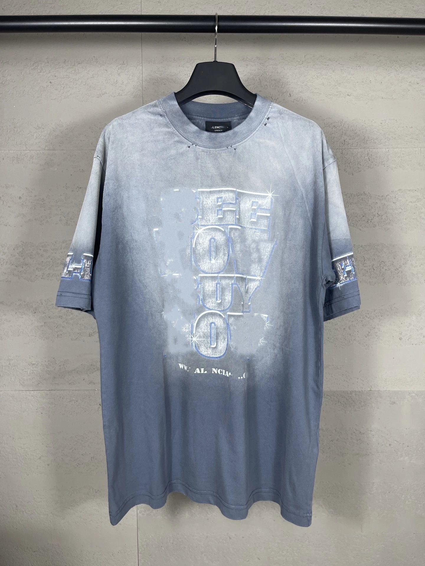 Washed Blue (Large Logo Direct Spray Printing)