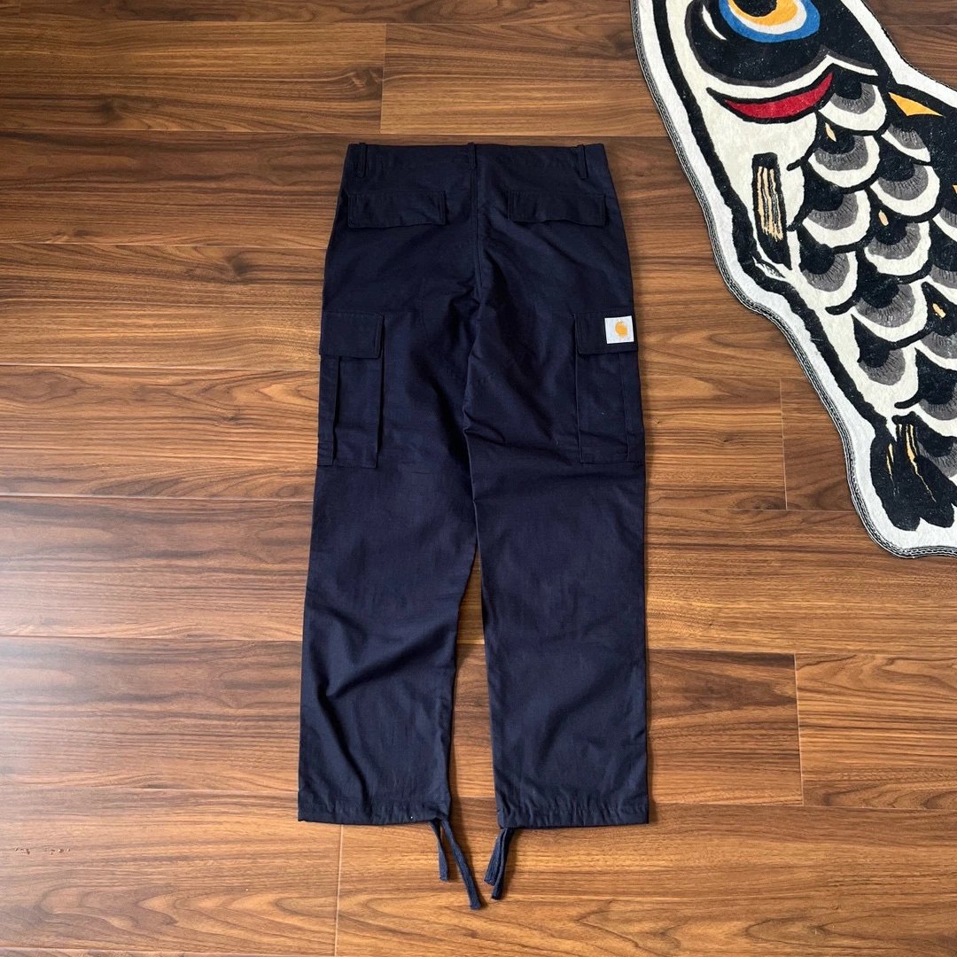 Carhartt Beige Cargo Pants with Drawstring Cuffs