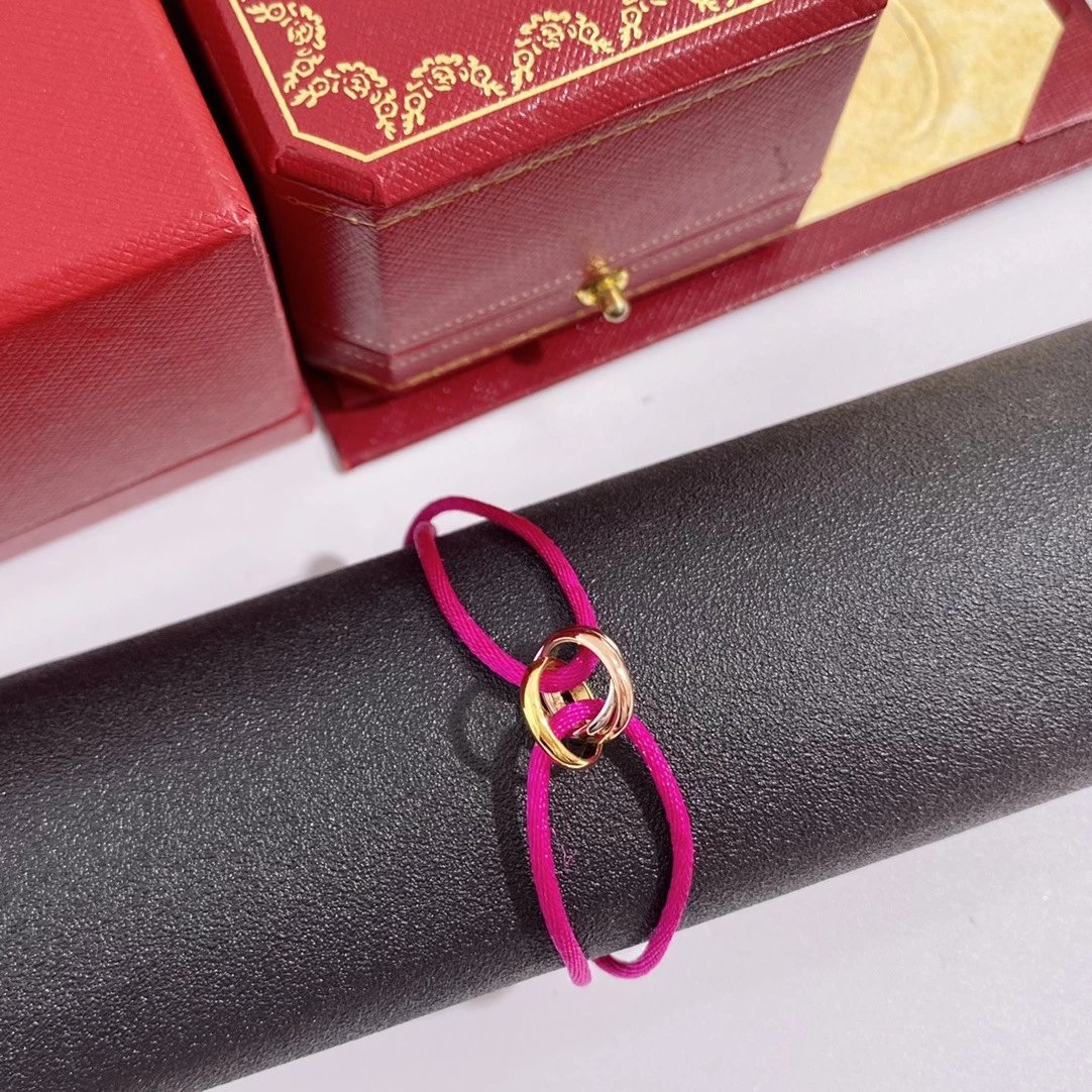 Cartier Trinity Cord Bracelets (Red, Black, Burgundy)