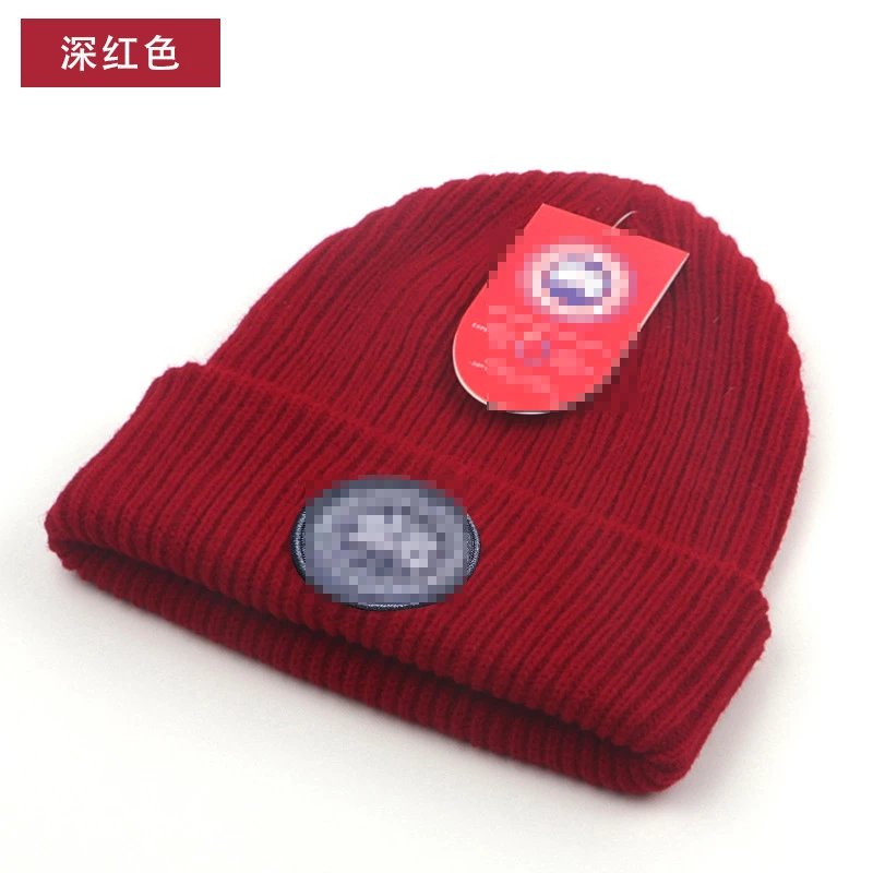 Canada Goose Beanie — Black Label-dark red colorway — Kakobuy Spreadsheet photo
