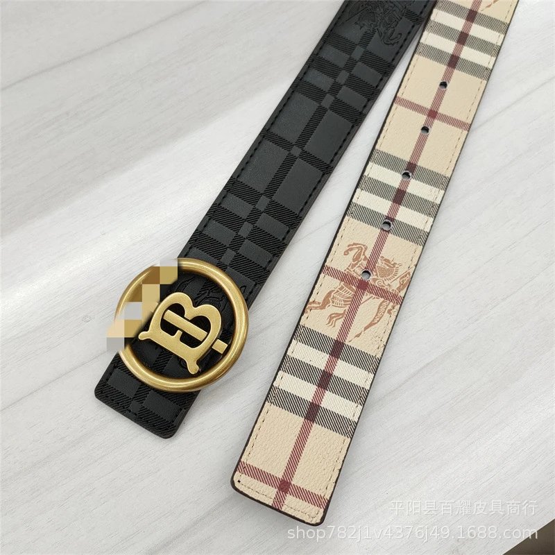 Burberry Reversible TB Monogram Check Belt