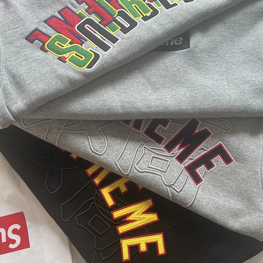 Supreme Stacked Embroidered Logo Sweatshirt