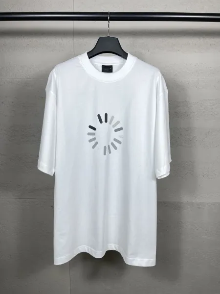 Design Loading Spinner Graphic White T-Shirt - 1