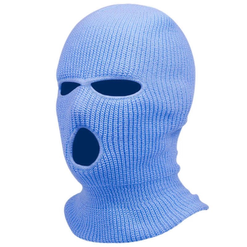 Purple 3-Hole Knit Balaclava Ski Mask