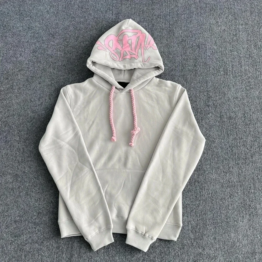 Synaworld Grey & Pink Graffiti Hoodie - rep bluzy z kapturem