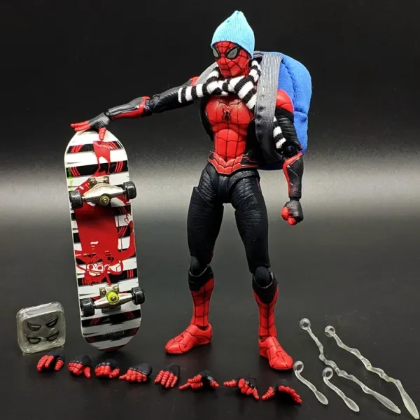 Design Marvel Spider-Man Homecoming Outfit Action Figure with Skateboard and Accessories Electronics - 9