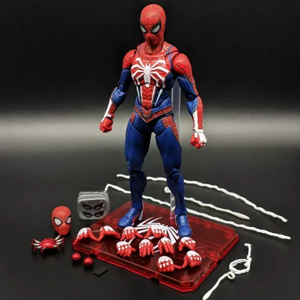 Design Marvel Spider-Man Advanced Suit Action Figure Red Blue Electronics - 1