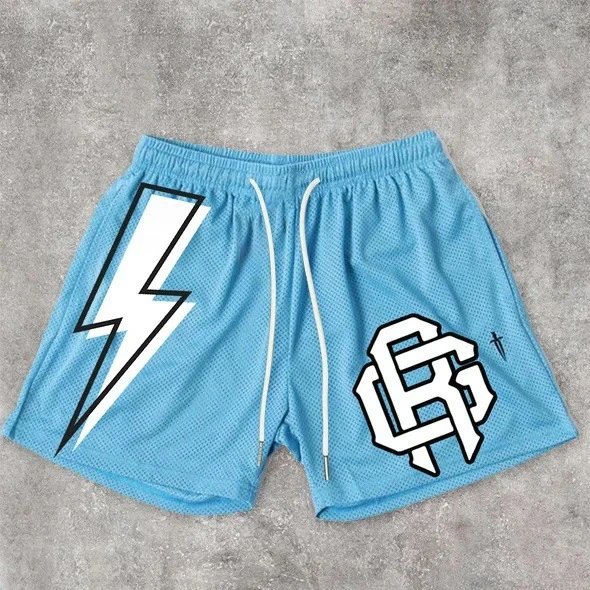 A Bathing Ape x Stussy Collaboration Mesh Shorts Black - 17