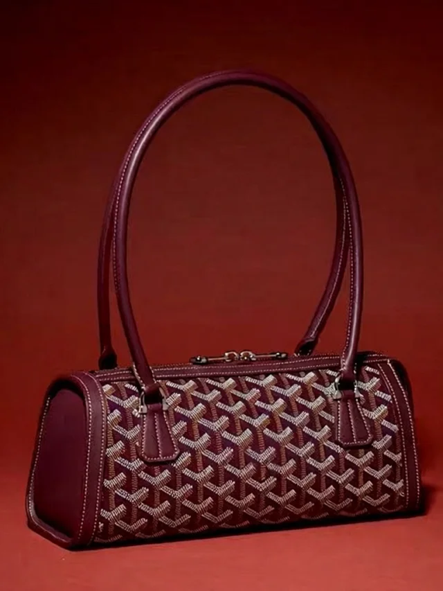 Unbranded Shoulder Bags Monogram-pattern cylindrical zip bag product detail image 2
