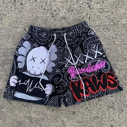 A Bathing Ape x Stussy Collaboration Mesh Shorts Black - 6