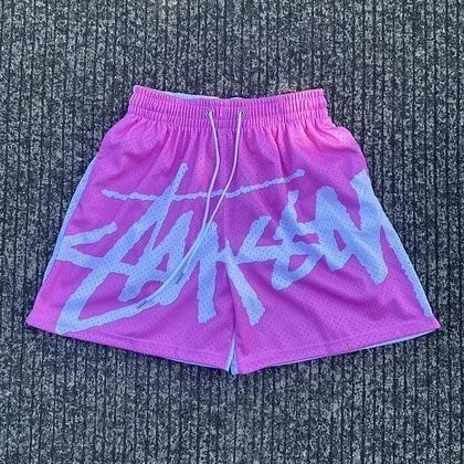 A Bathing Ape x Stussy Collaboration Mesh Shorts Black - 11