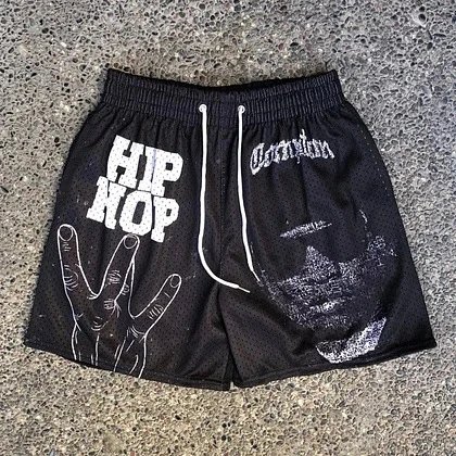 A Bathing Ape x Stussy Collaboration Mesh Shorts Black - 22