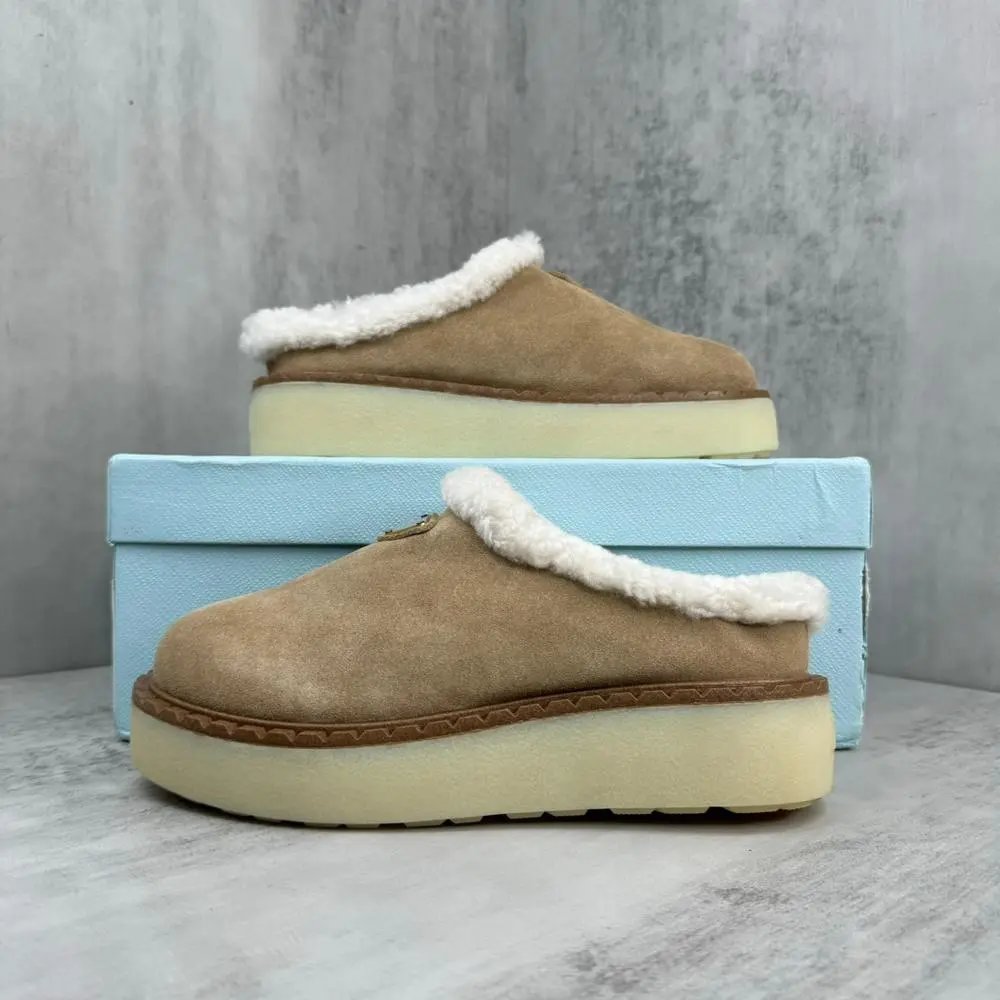 Unbranded Boots Shearling-Trim Suede Platform Ankle image 2