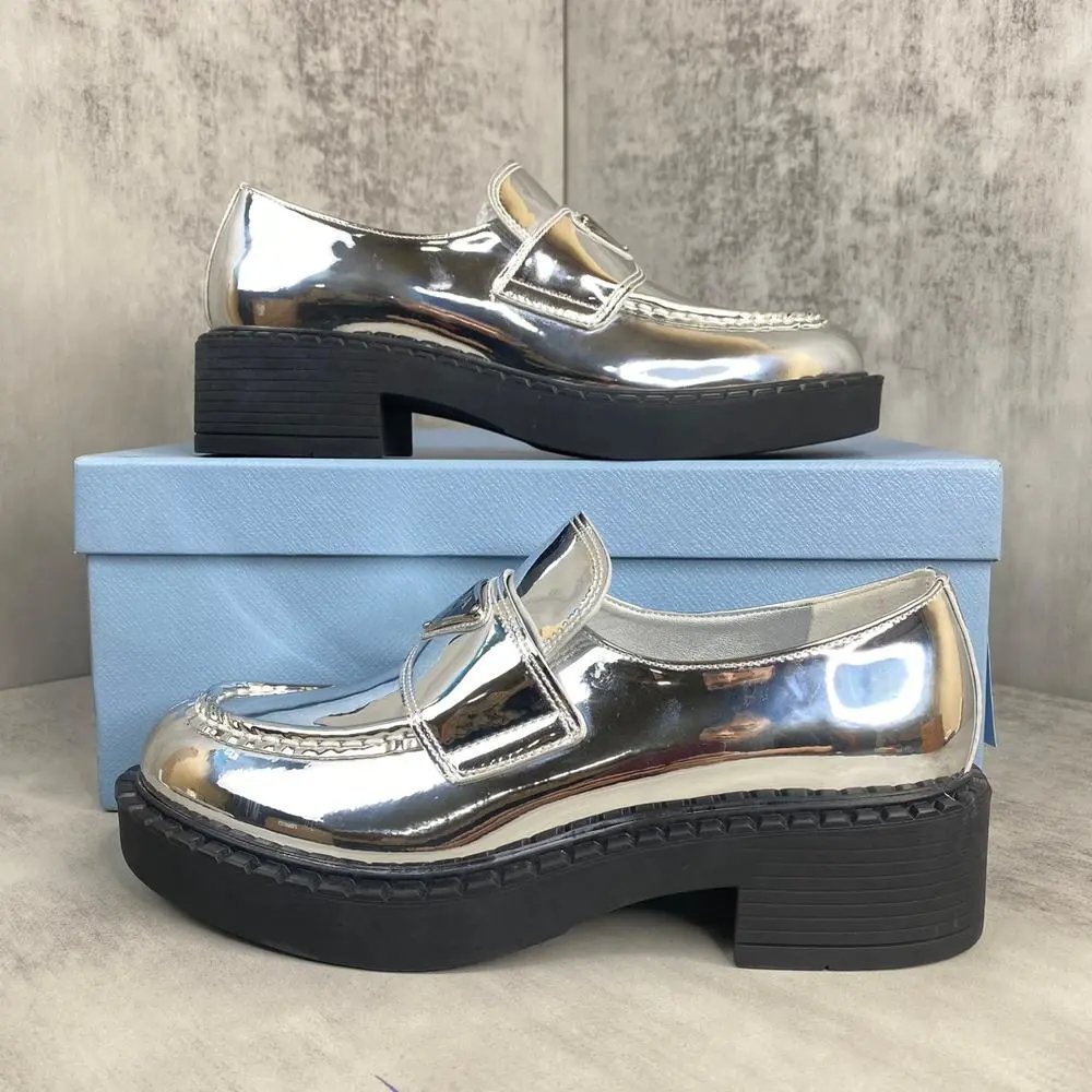 Unbranded Casual Shoes Platform loafers with block heel image 6