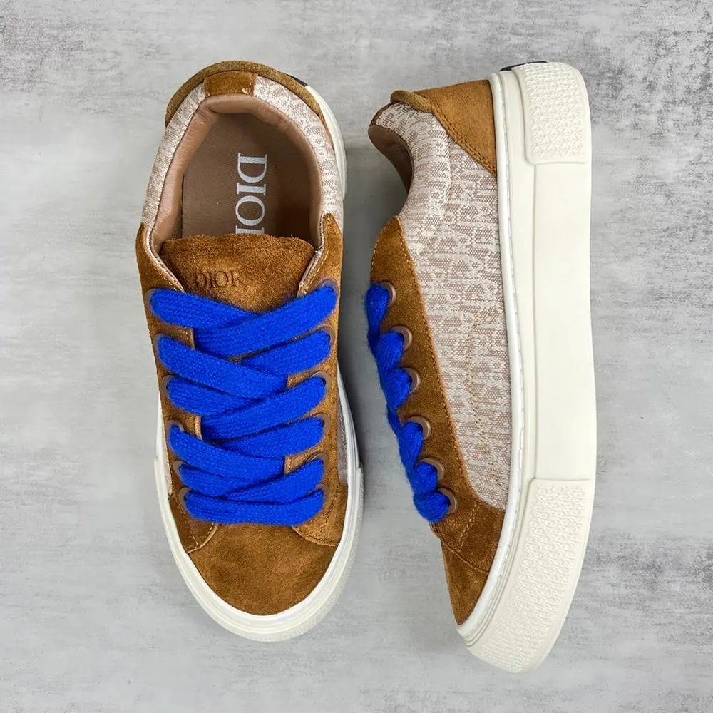 Dior Sneakers Low-Top Lace-Up with Oblique Panels — Style 11