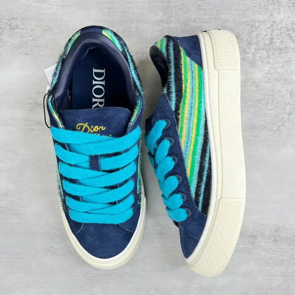 Dior Sneakers Low-Top Lace-Up with Oblique Panels — Style 5