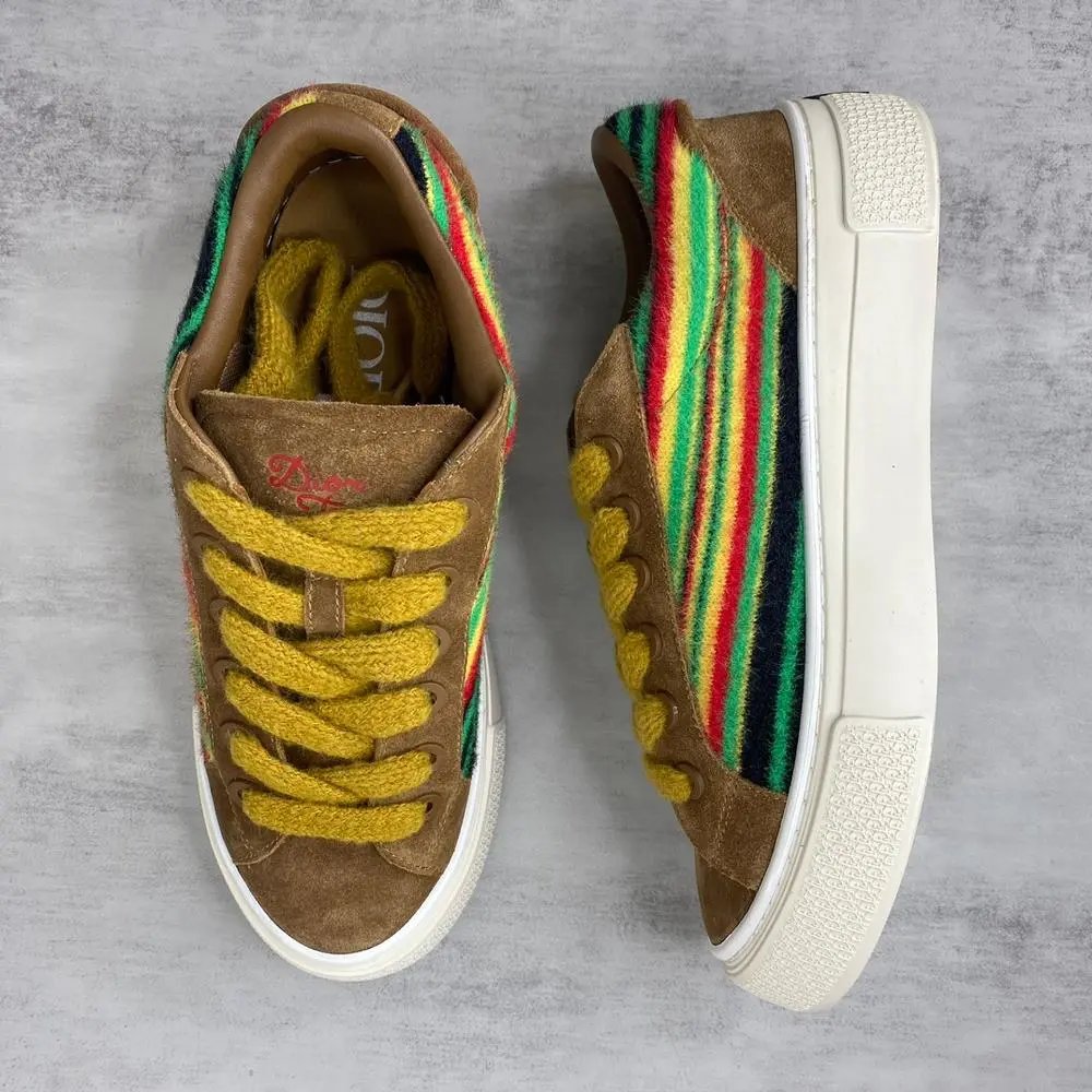 Dior Sneakers Low-Top Lace-Up with Oblique Panels — Style 4