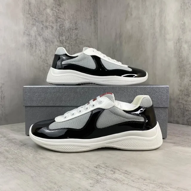 Unbranded Sneakers Patent Leather and Mesh Low-Top Lace-Up product detail image 3