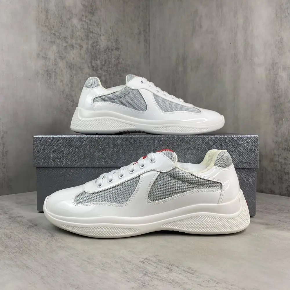 Unbranded Sneakers Patent Leather and Mesh Low-Top Lace-Up image 6