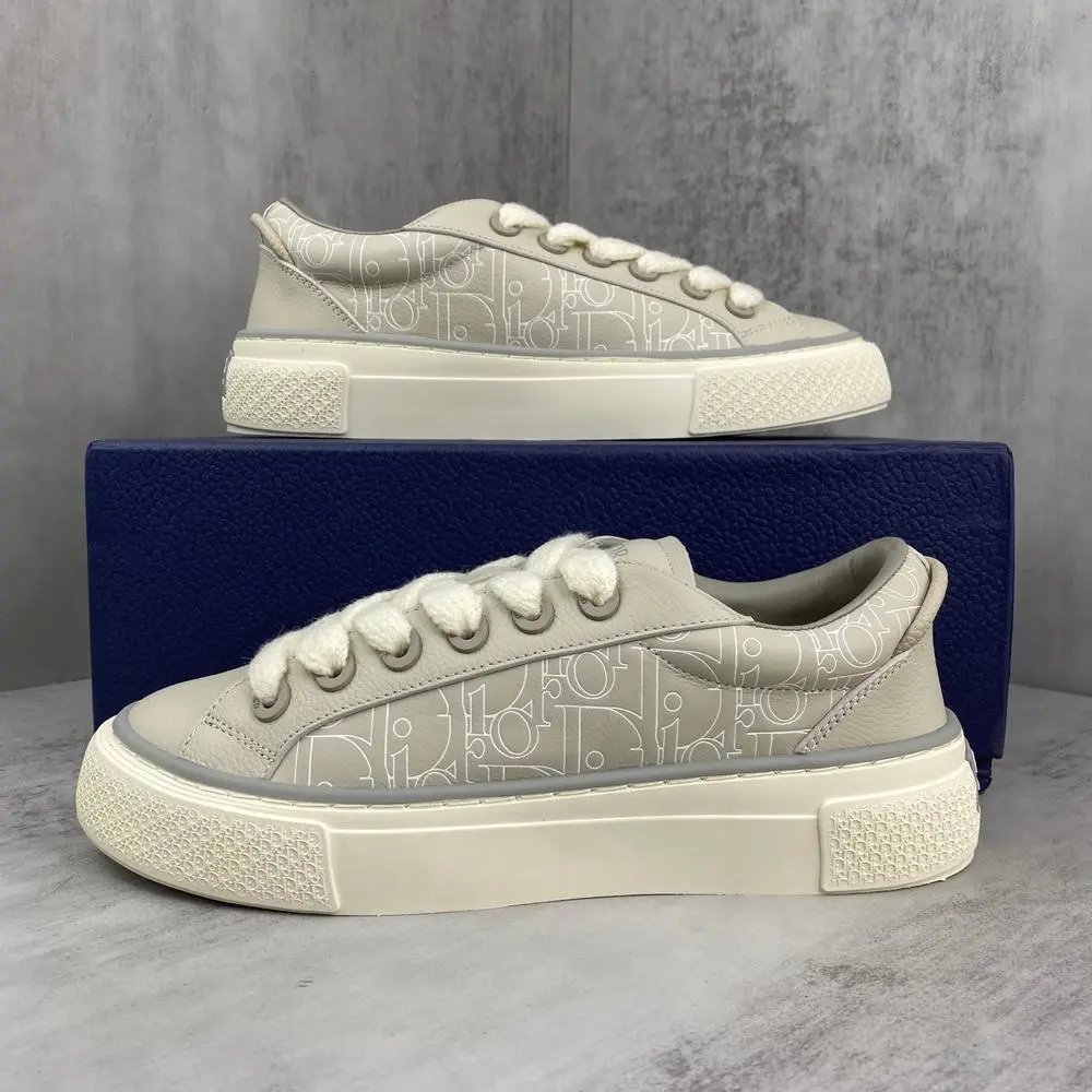 Dior Sneakers Low-top lace-up with embossed monogram panels — Style 8