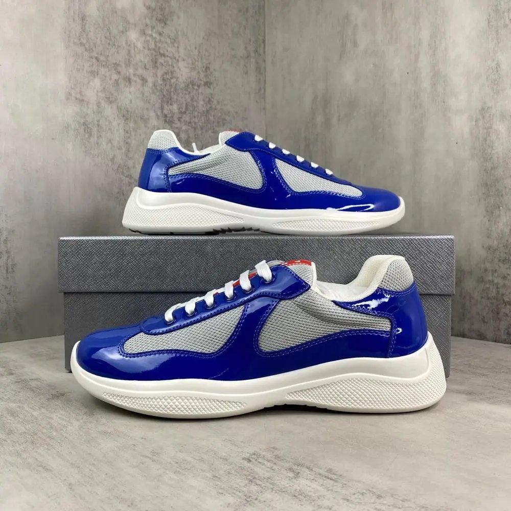 Unbranded Sneakers Patent Leather and Mesh Low-Top Lace-Up — Style 3