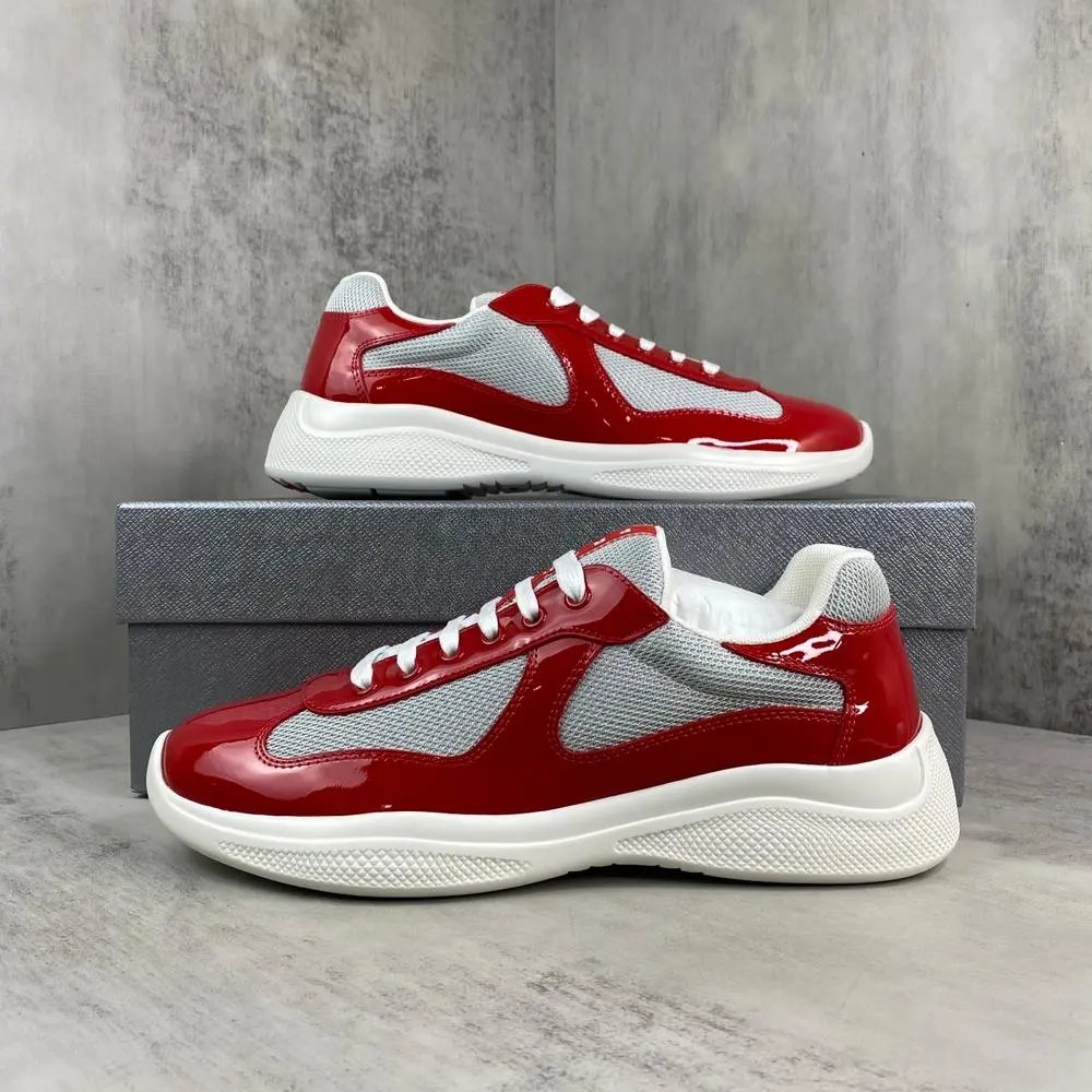 Unbranded Sneakers Patent Leather and Mesh Low-Top Lace-Up image 4