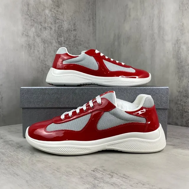 Unbranded Sneakers Patent Leather and Mesh Low-Top Lace-Up product detail image 4