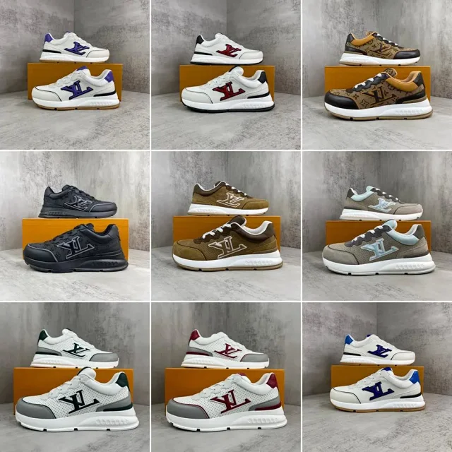 Louis Vuitton Sneakers Low-Top Lace-Up with LV Side Logo product detail image 1