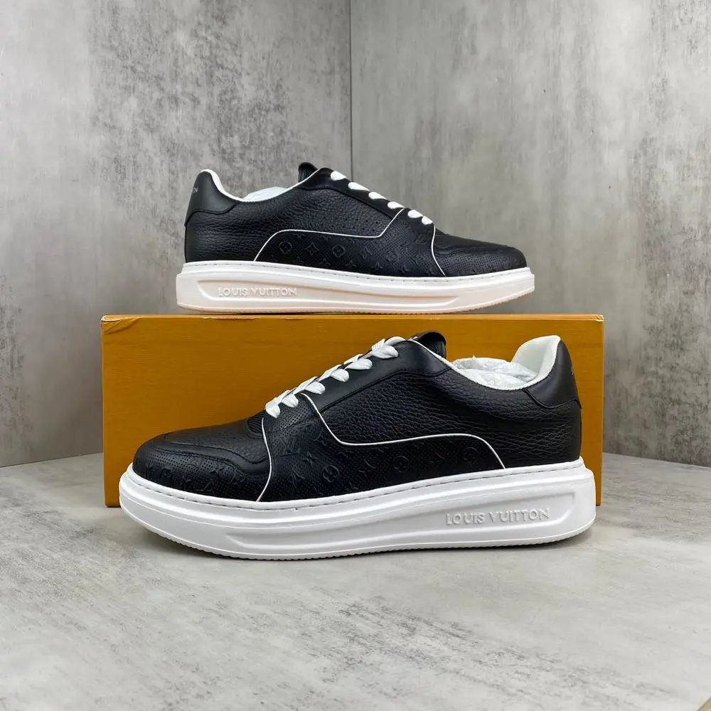 Louis Vuitton Sneakers Beverly Hills Monogram-Embossed Leather Low-Top image 5