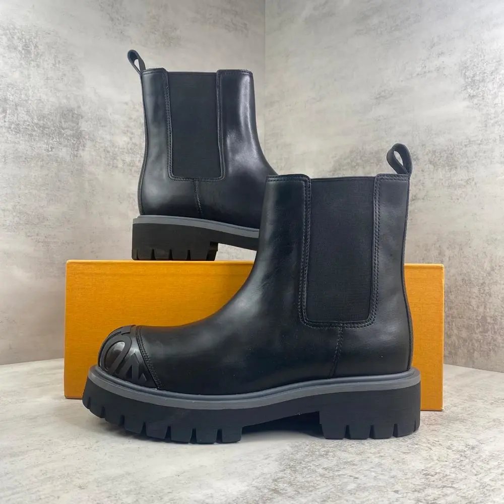 Louis Vuitton Boots Monogram lug-sole combat and Chelsea — Style 1