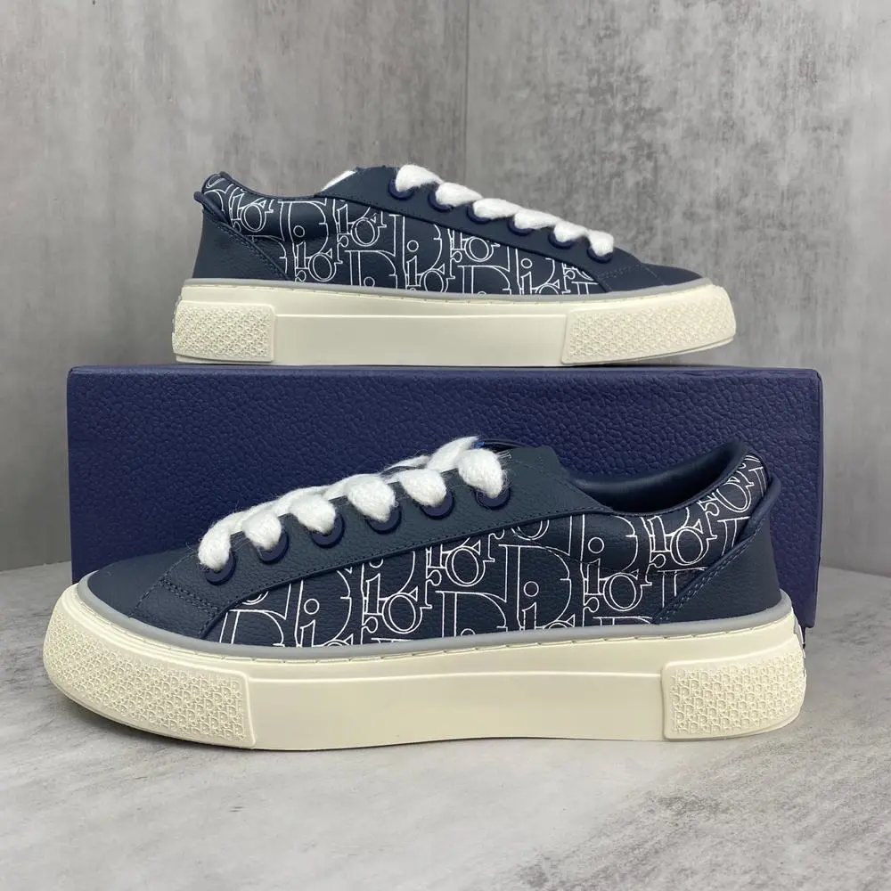 Dior Sneakers Low-top lace-up with embossed monogram panels — Style 9