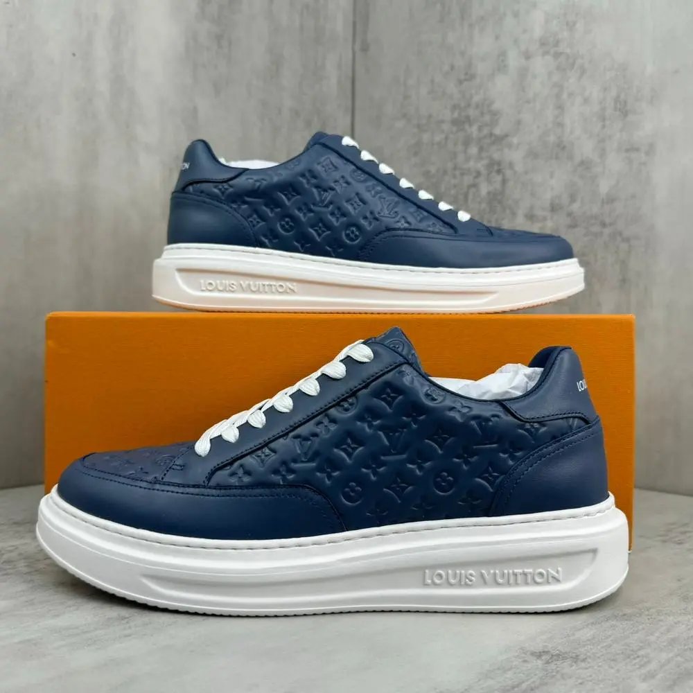 Louis Vuitton Sneakers Beverly Hills Monogram-Embossed Leather Low-Top image 7