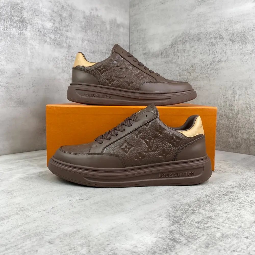 Louis Vuitton Sneakers Beverly Hills Monogram-Embossed Leather Low-Top image 6