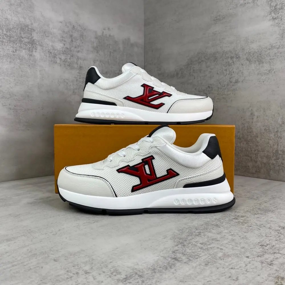 Louis Vuitton Sneakers Low-Top Lace-Up with LV Side Logo — Style 4