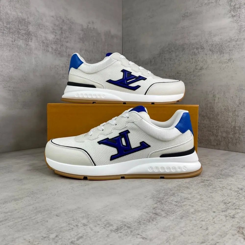 Louis Vuitton Sneakers Low-Top Lace-Up with LV Side Logo — Style 3