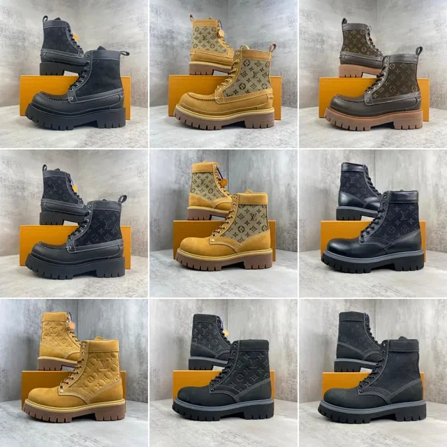 Louis Vuitton Boots Monogram lug-sole combat and Chelsea product detail image 1
