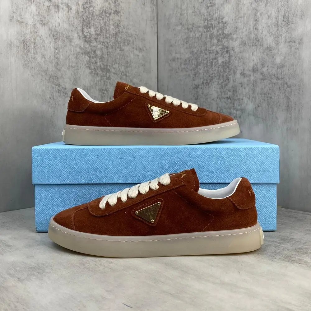 Prada Sneakers Low-top lace-up with triangle logo plaque image 7
