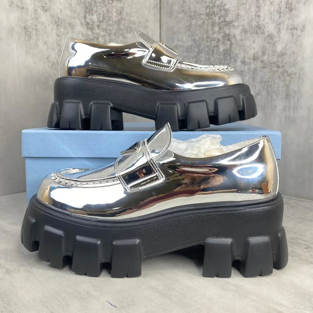 Unbranded Casual Shoes Platform loafers with block heel image 8
